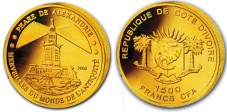 Ivory Coast 1500 Francs 2006, Lighthouse of Alexandria